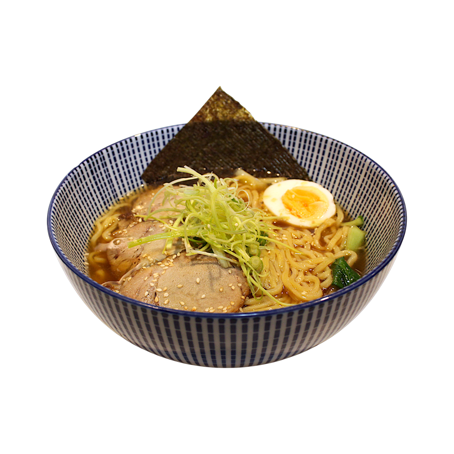 Kyo Ramen - Shoyu Brühe mit Nudeln, Chashu vom Schwein, Ei und Pak Choi