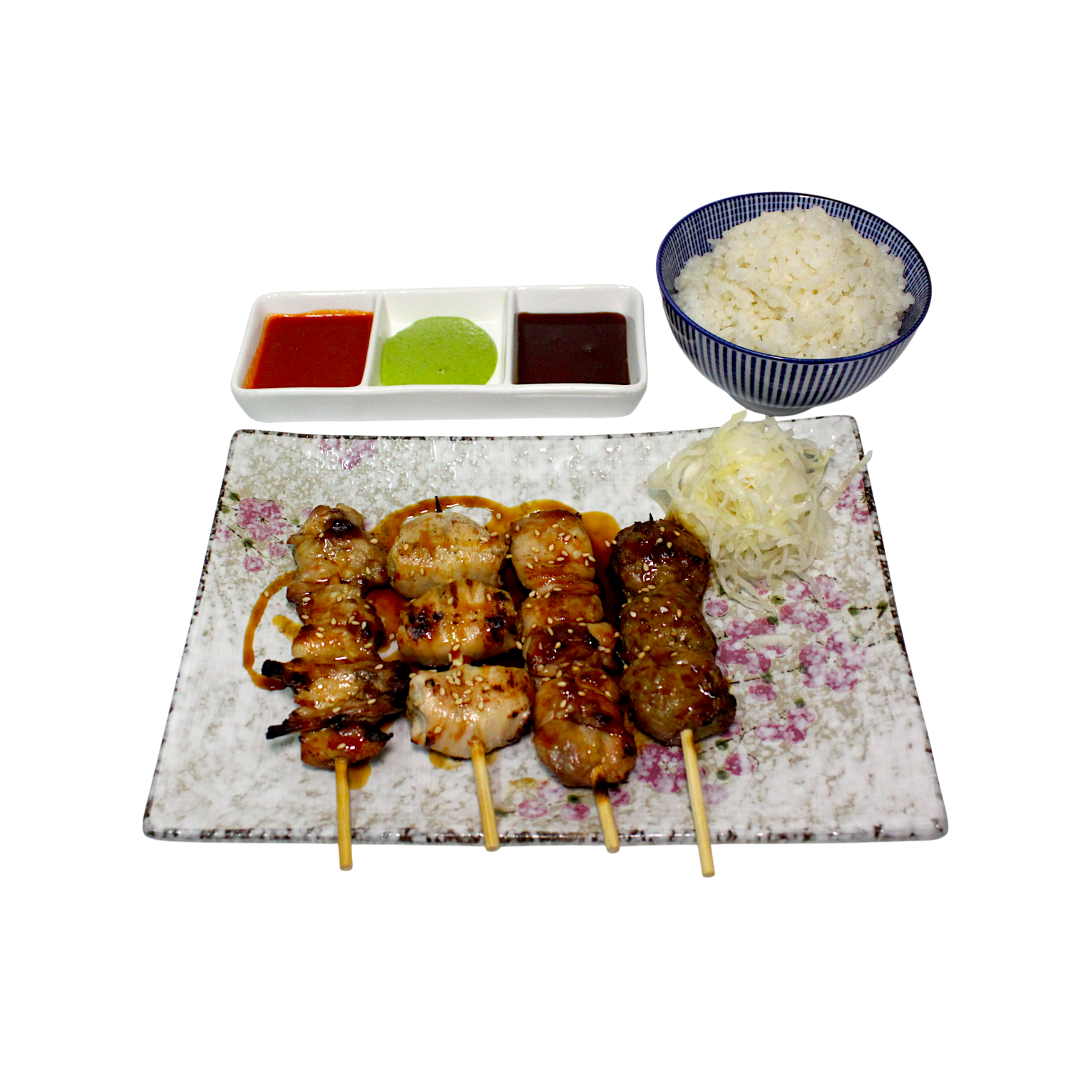 Chicken Spieße - Yakitori, Tebasaki, Hühnerfleischbällchen
