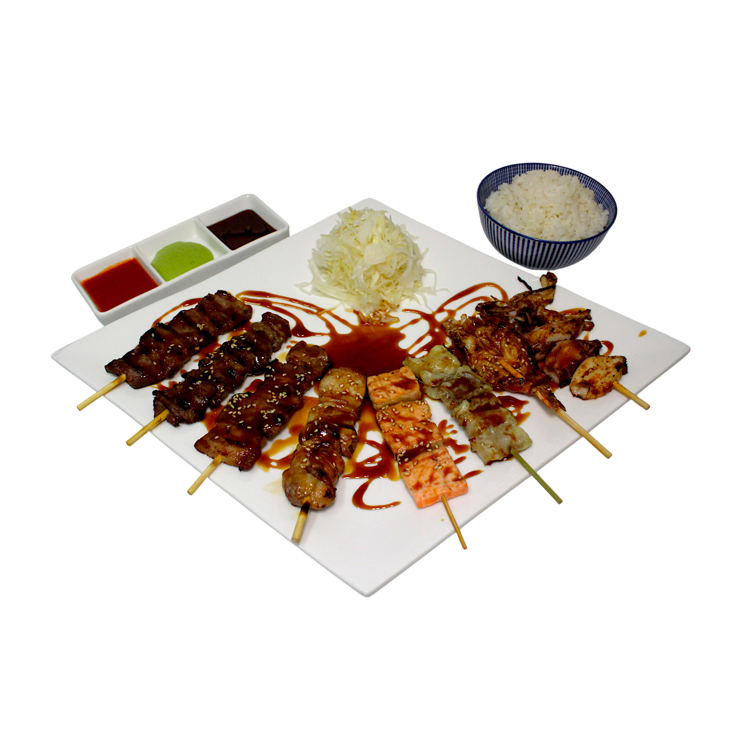 Kyo's Special - Unsere beste Auswahl an Fleisch und Seafood Spießen